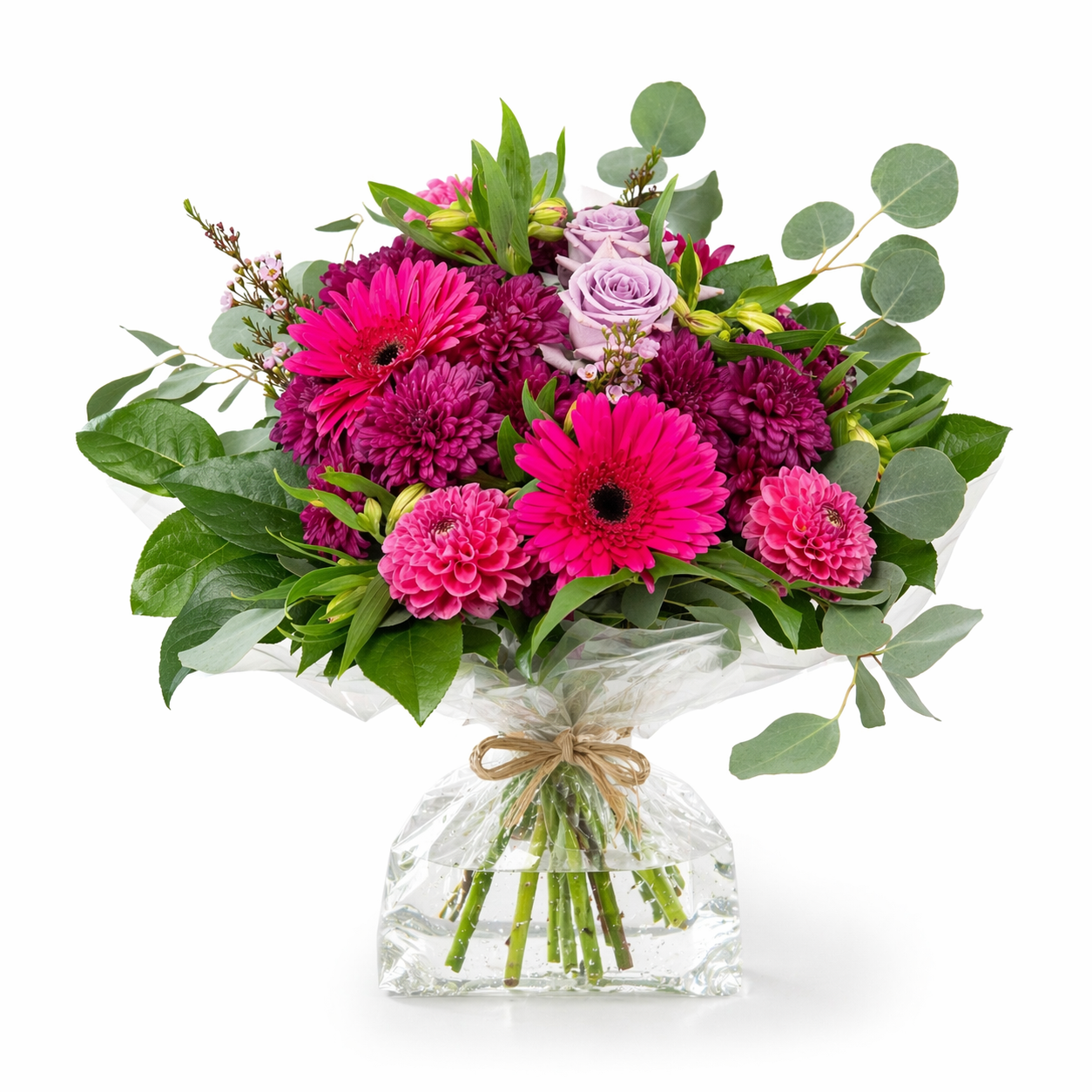 E6CDE2B3-F904-4DE5-9C04-055B40541CC2 Pink Charm Bouquet in Aqua pack - Image 1