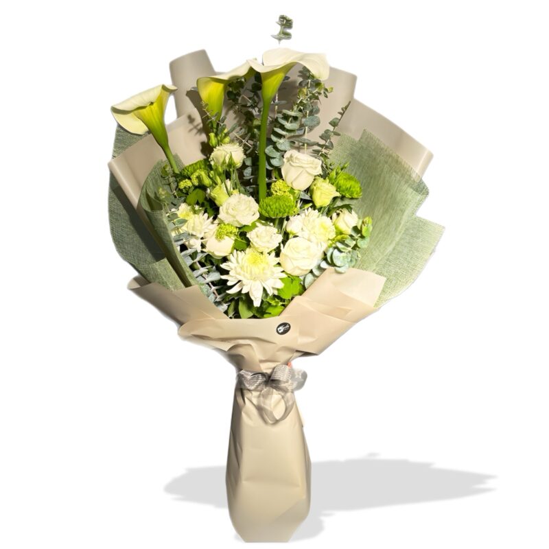 elegant white green harmony bouquet 2