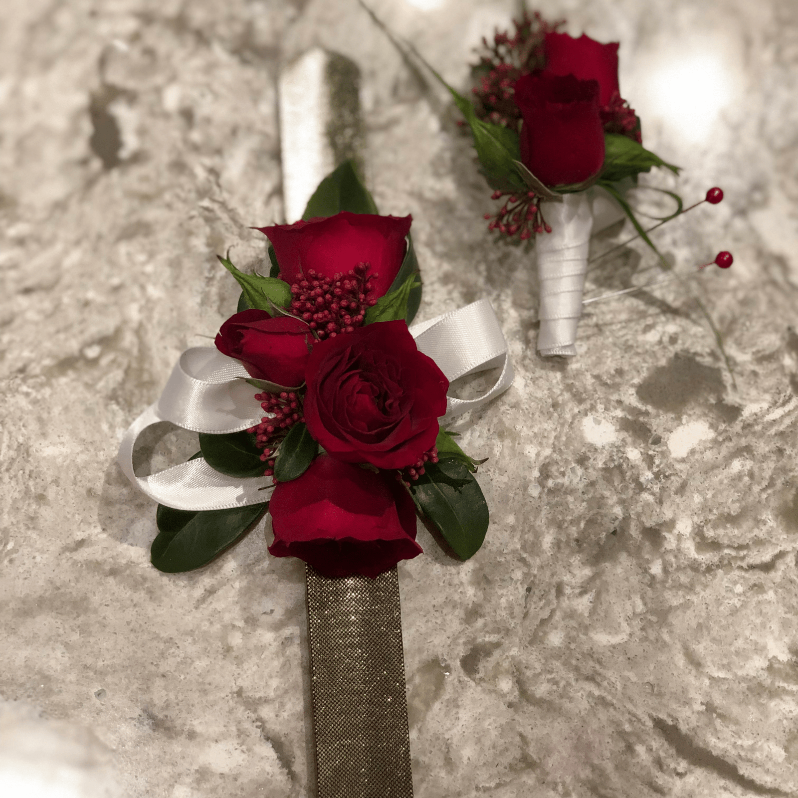 red-corsage-and-boutonniere-set-tooka-florist-north-west-greater-vancouver-8032710.png Red Corsage and Boutonniere Set - Image 1