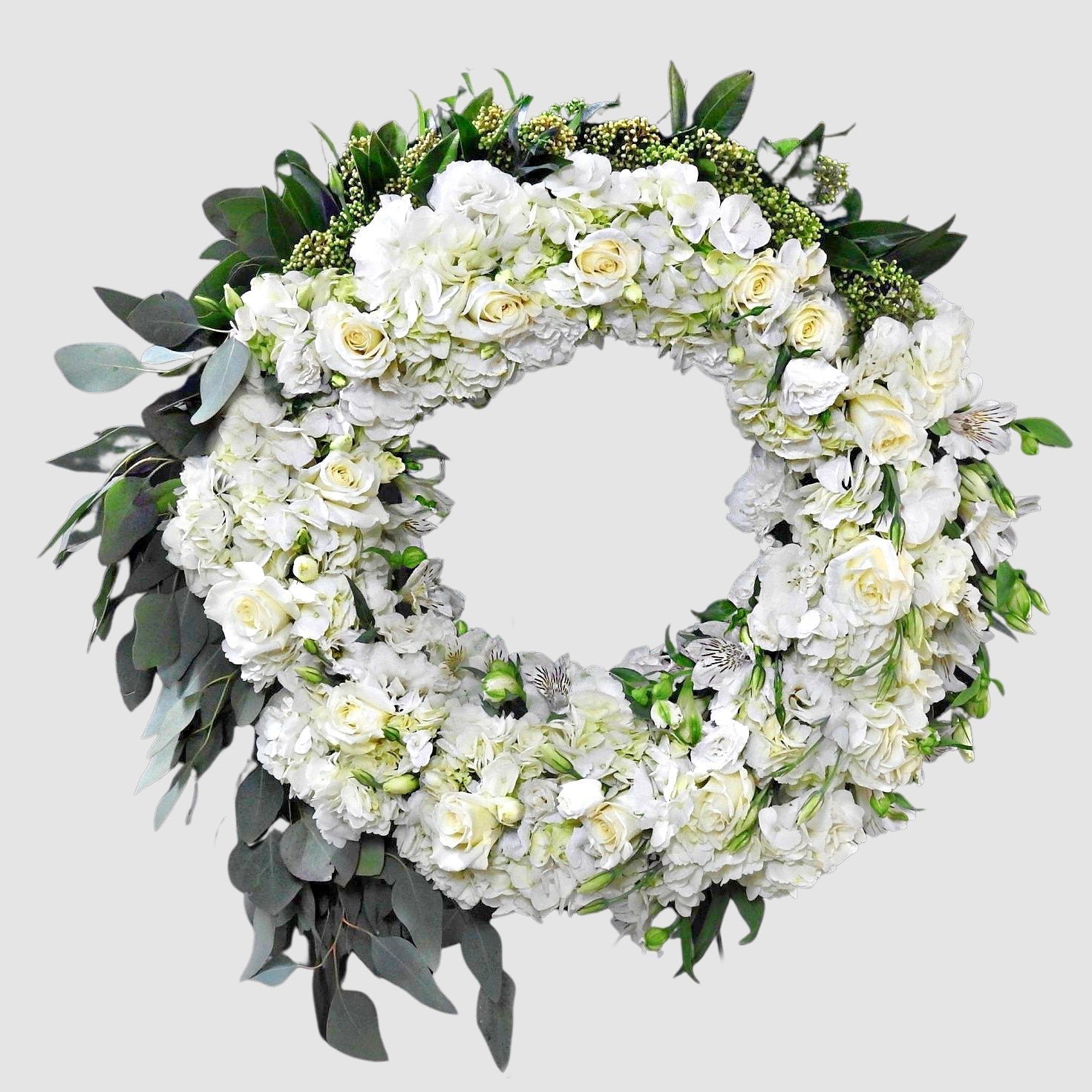 white-sympathy-wreath-tooka-florist-north-west-greater-vancouver-2205366.jpg White Sympathy Wreath - Image 1
