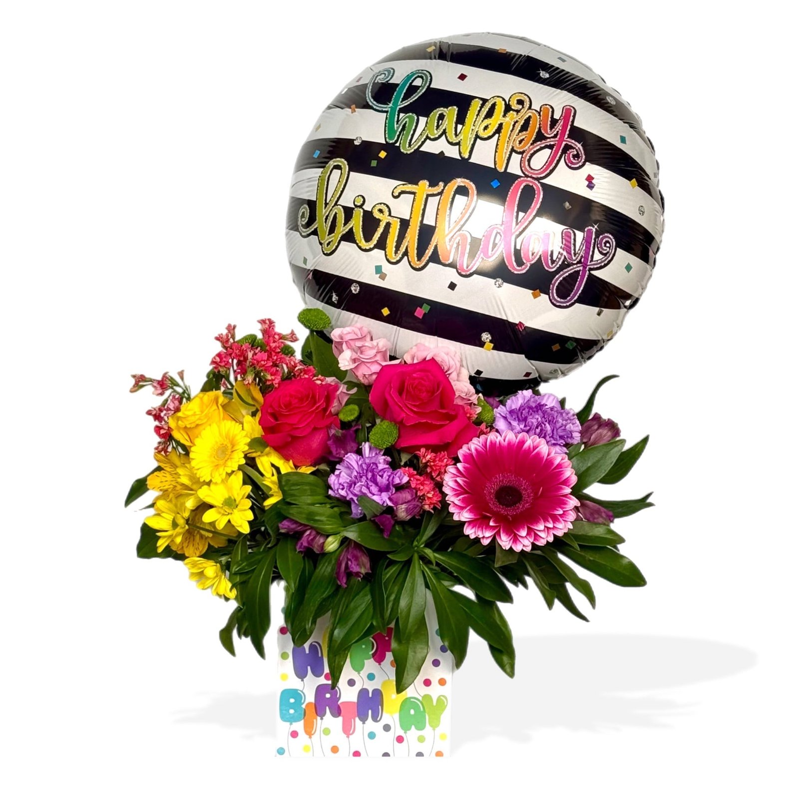 cheerful-birthday-bundle-flowers-arrangement-tooka-florist-north-west-greater-vancouver-3578284.jpg Cheerful Birthday Bundle Flowers Arrangement - Image 1