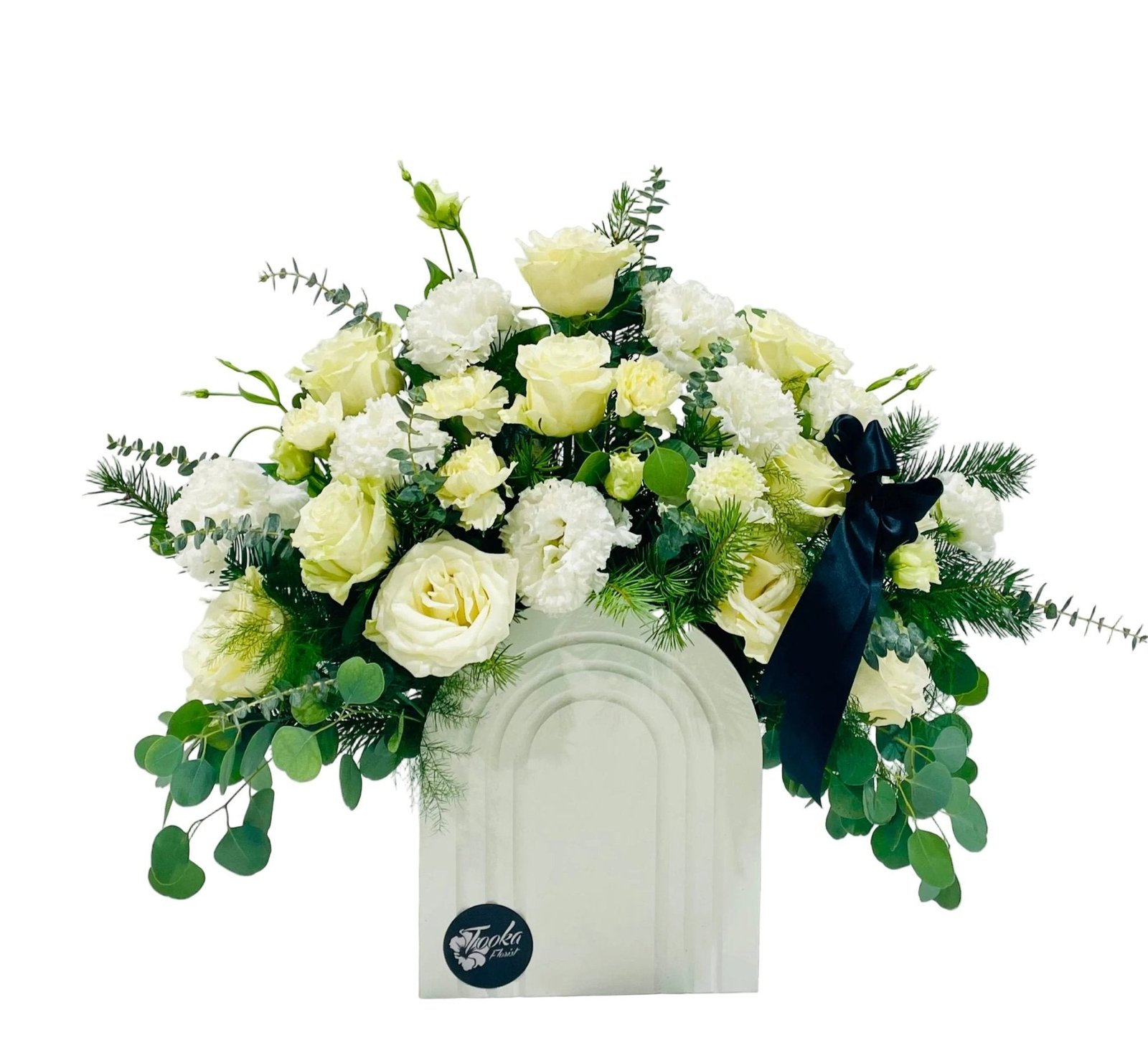 Elegant Ivory Sympathy Arrangement Elegant Ivory Sympathy Arrangement - Image 1