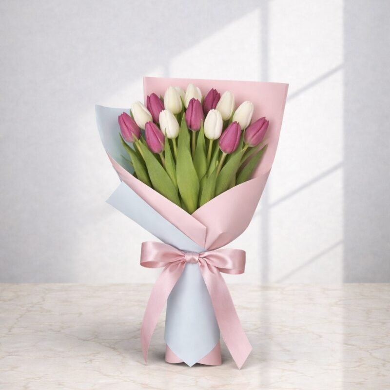 spring vibe tulips bouquet